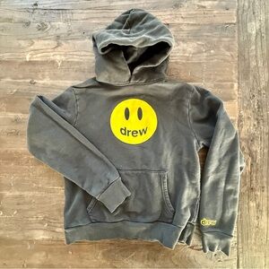 Drew Gray Hoodie with Yellow Logo